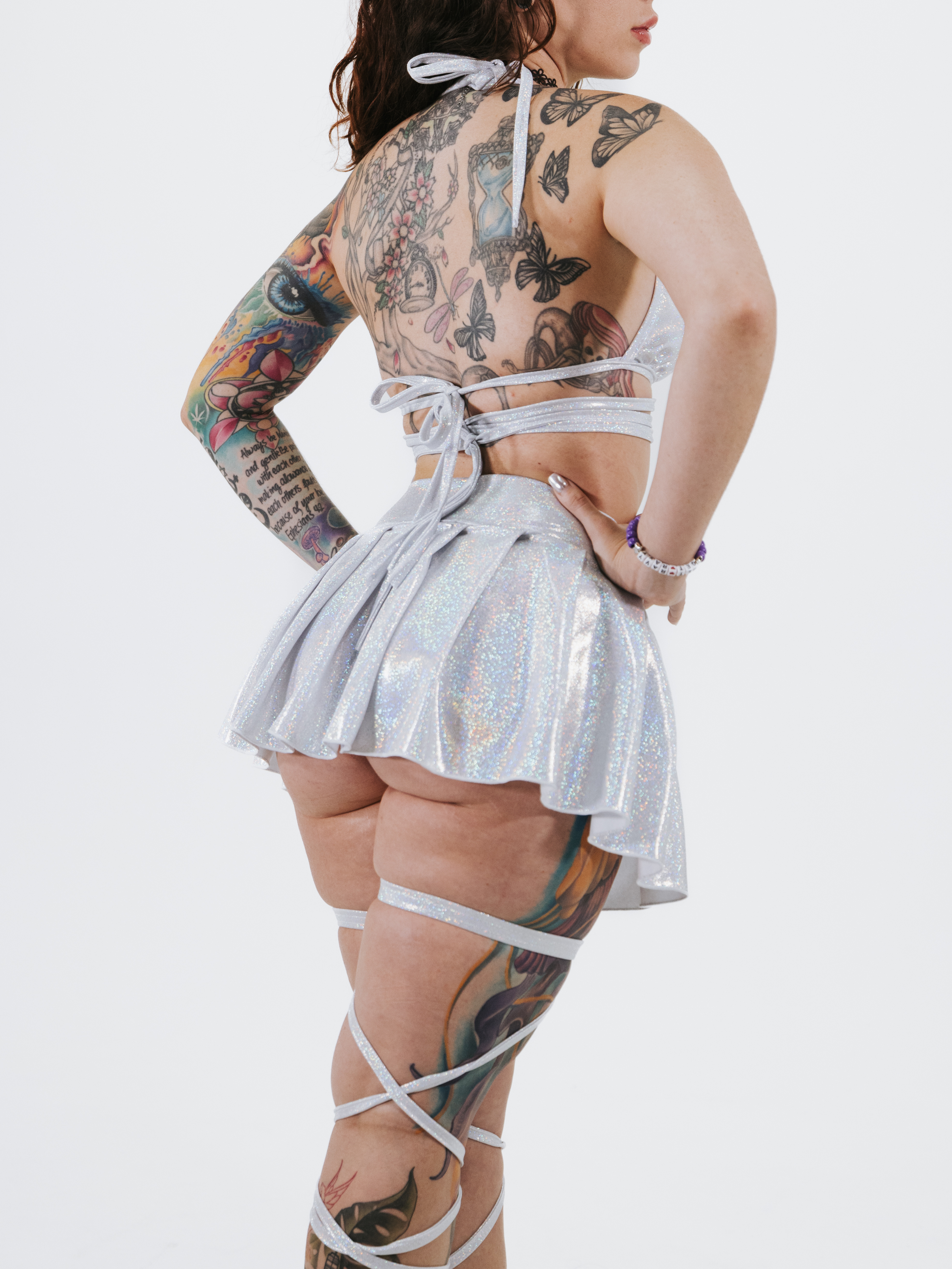 SHE SHIMMERS SKIRT WITH GARTERS