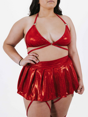 SHE SHIMMERS SKIRT WITH GARTERS
