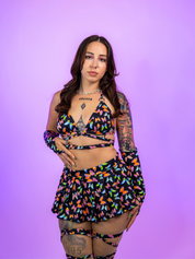 TRIANGLE O-RING FLUTTER TOP