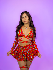 TRIANGLE O-RING FLUTTER TOP