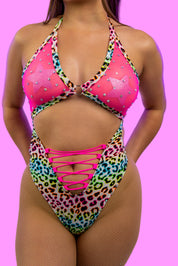 CANDY LEOPARD O-RING BODYSUIT | EXTRA TIME