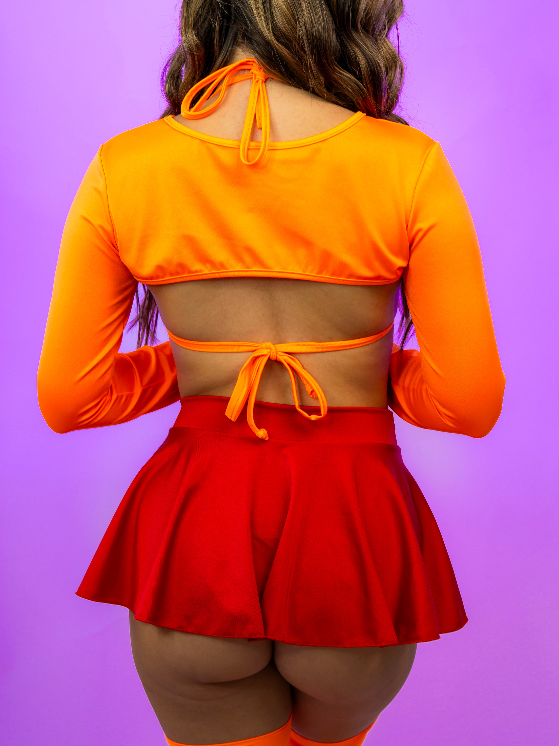BRAINY BABE 3 PC | Triangle Top, Shrug and Skirt