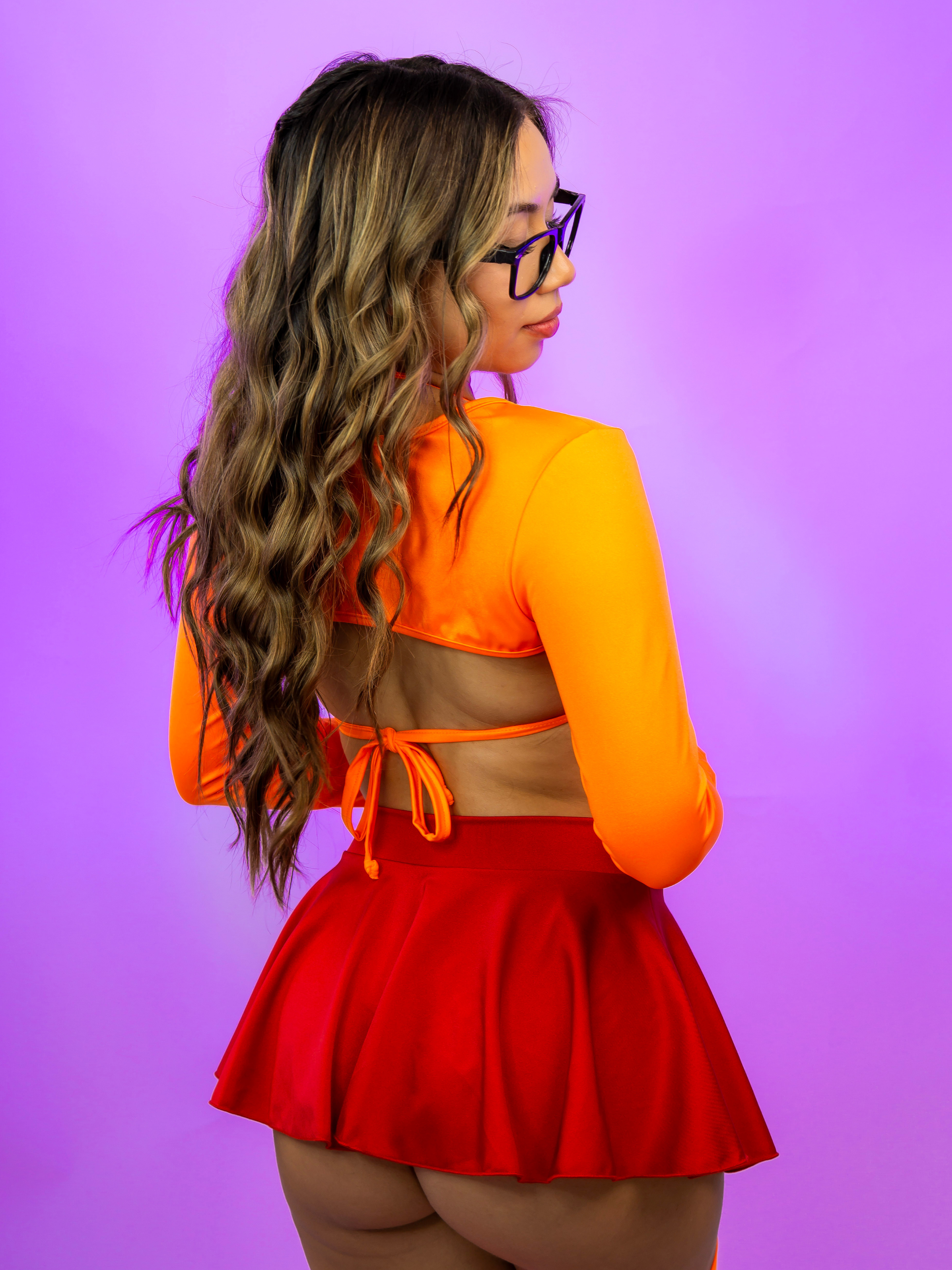 BRAINY BABE 3 PC | Triangle Top, Shrug and Skirt