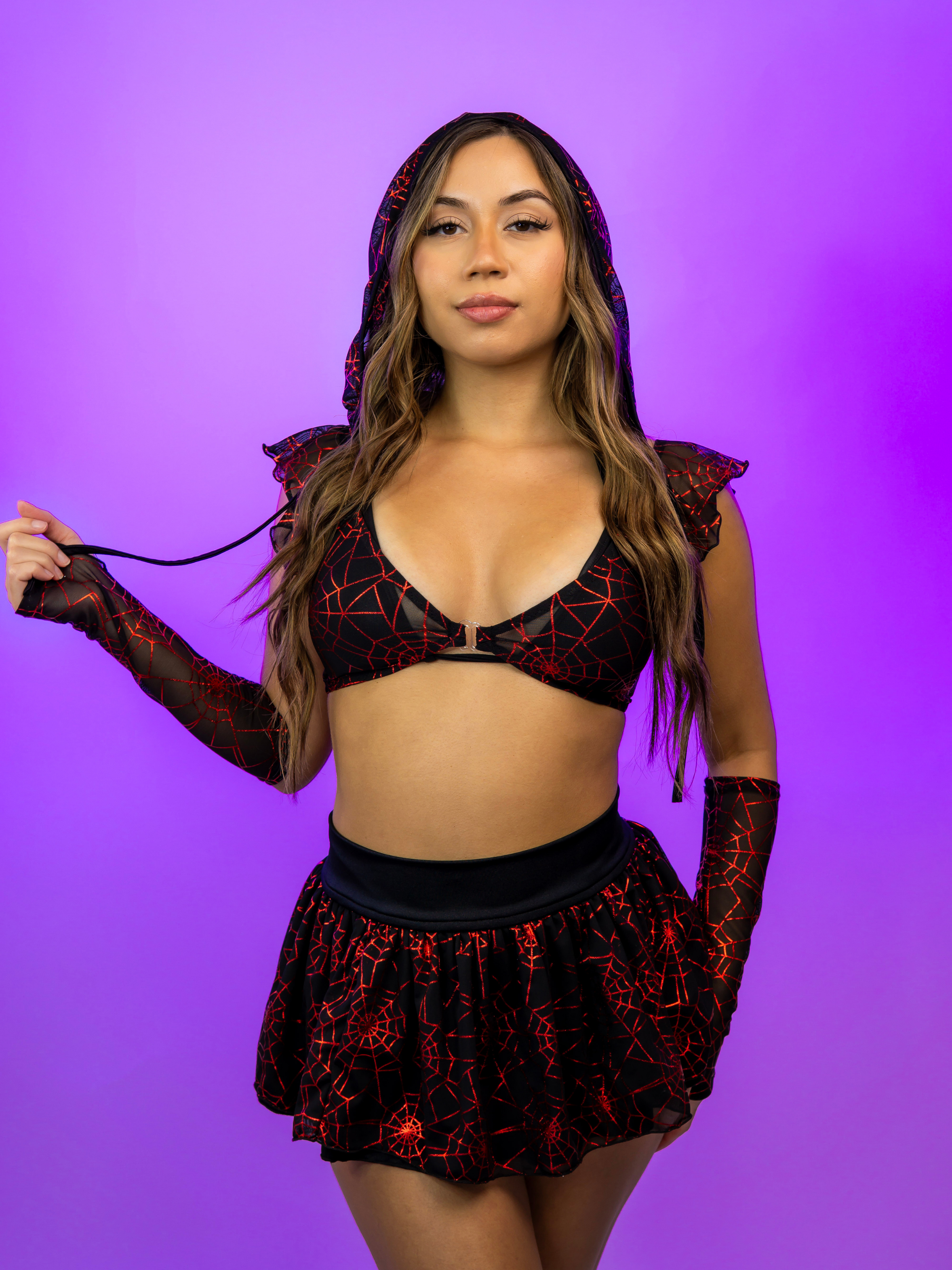 LITTLE RED 3 PC | Triangle Top, Babydoll Top and Skirt